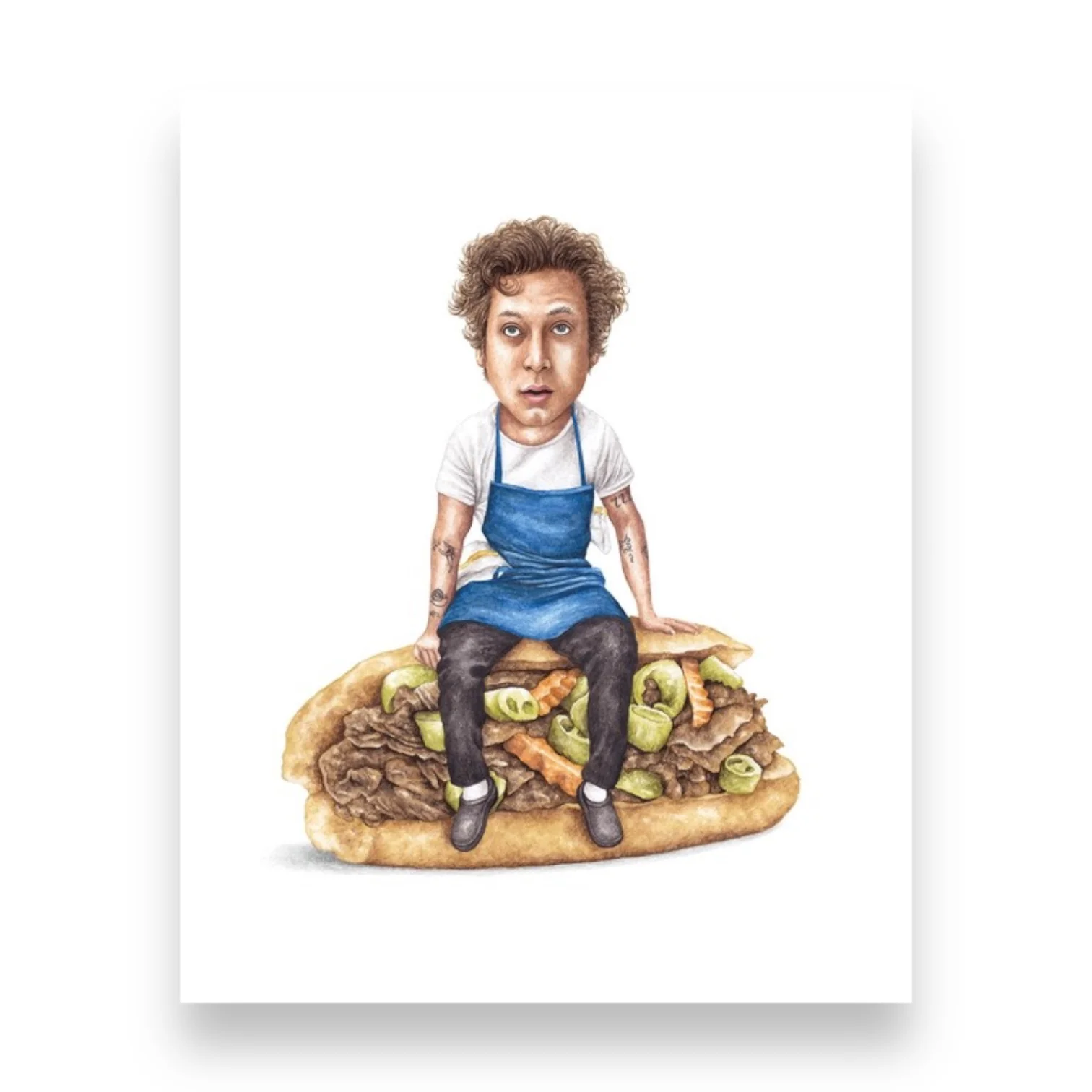 Carmy The Bear On Sandwich Print