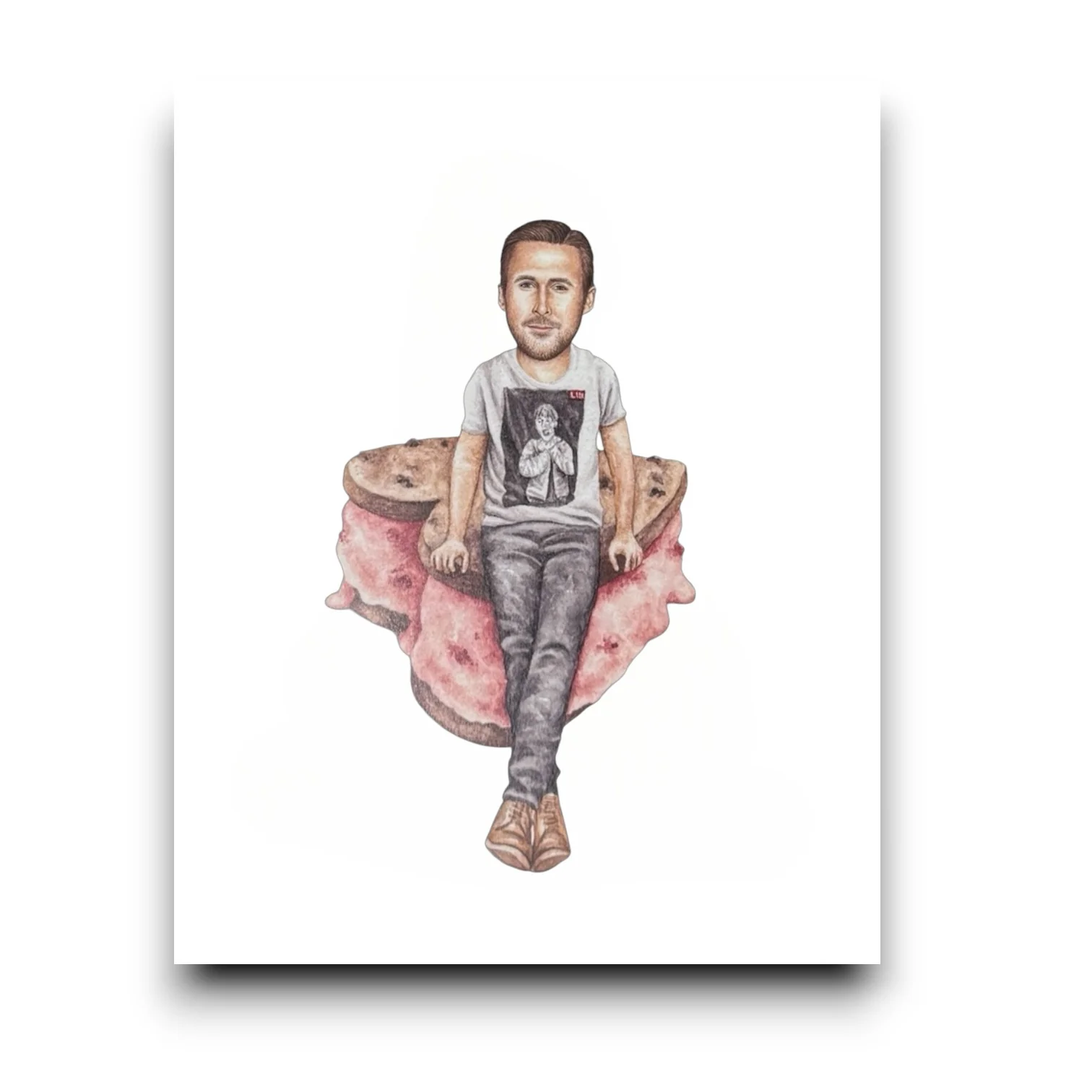 Ryan Gosling On Sandwich Print
